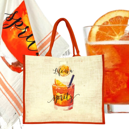 APERITIVO- beach bag and towel/beach towel set