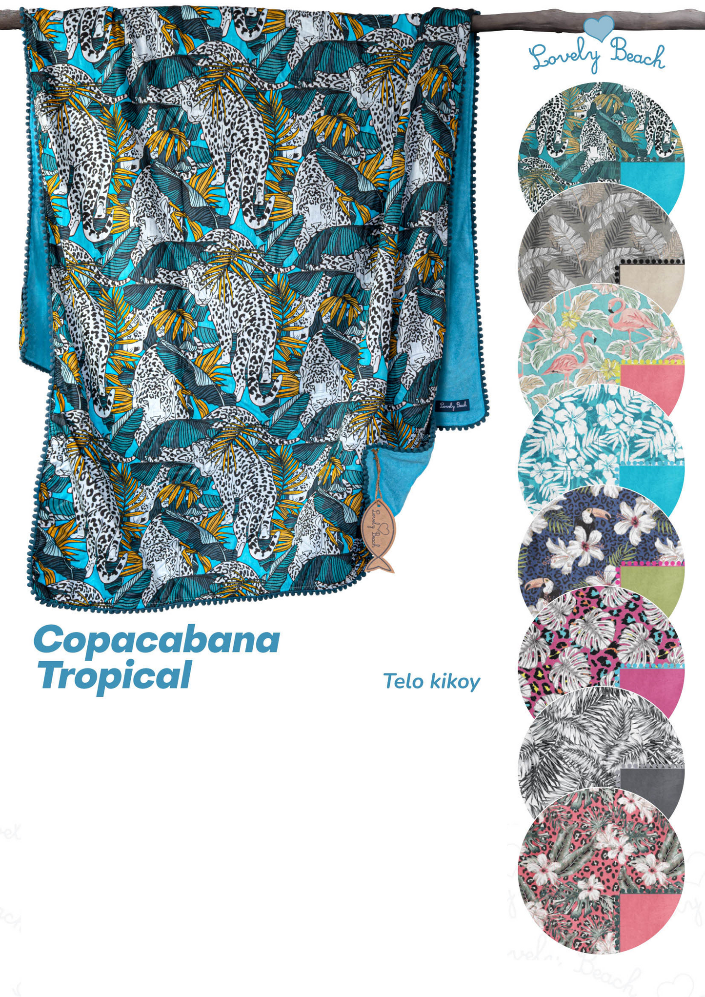COPACABANA TROPICAL beach towel