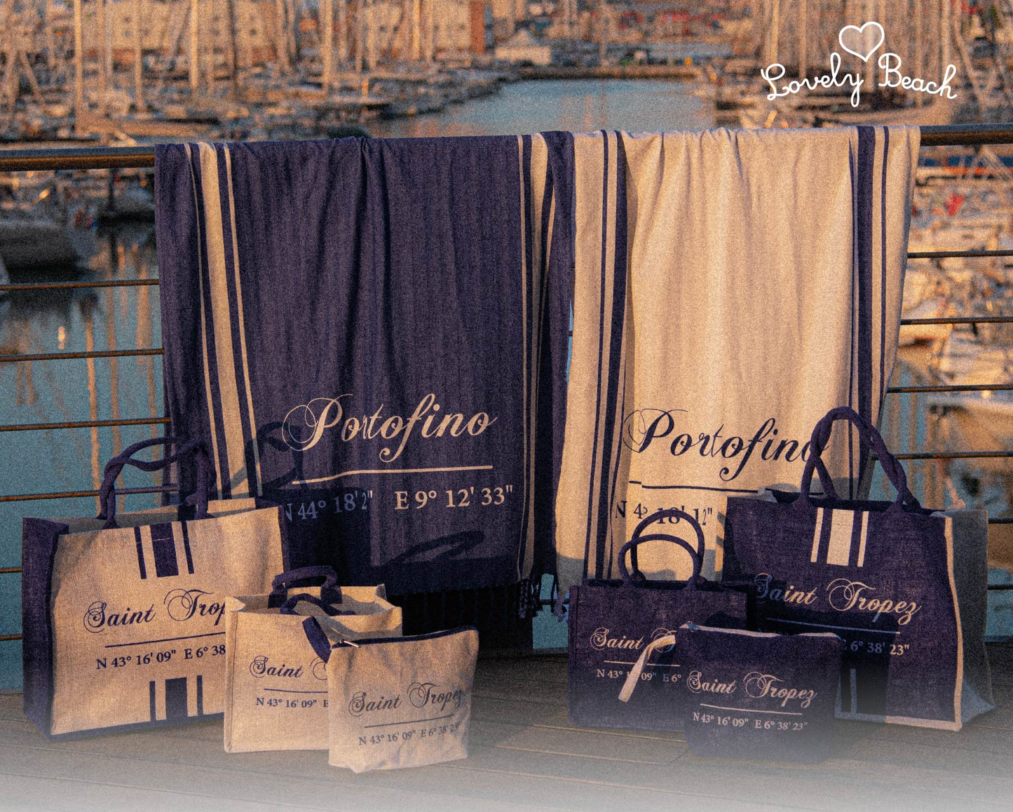 DOLCE VITA - beach bag, towel and toiletry bag set