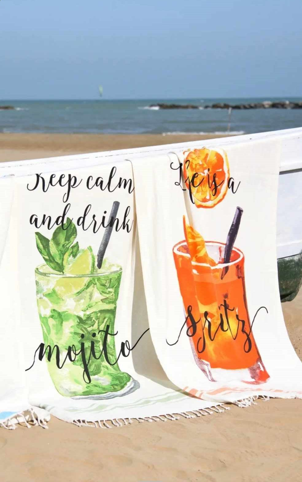 APERITIVO- beach bag and towel/beach towel set