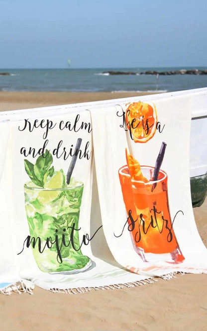 APERITIVO- beach bag and towel/beach towel set