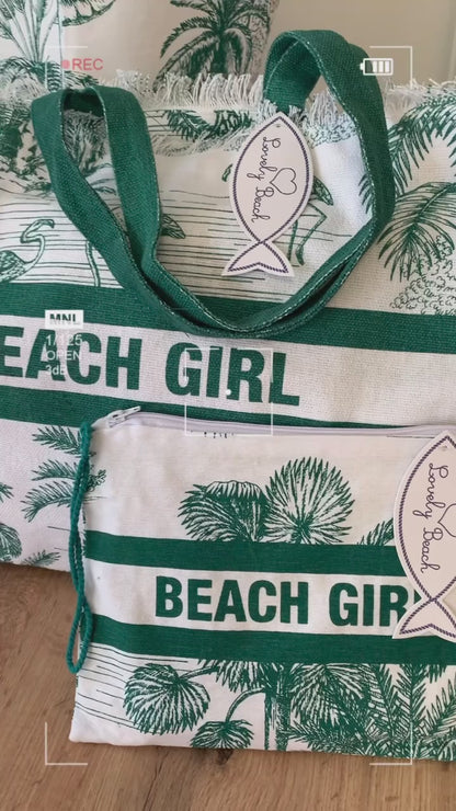 WILD set of beach bag, towel and toiletry bag 
